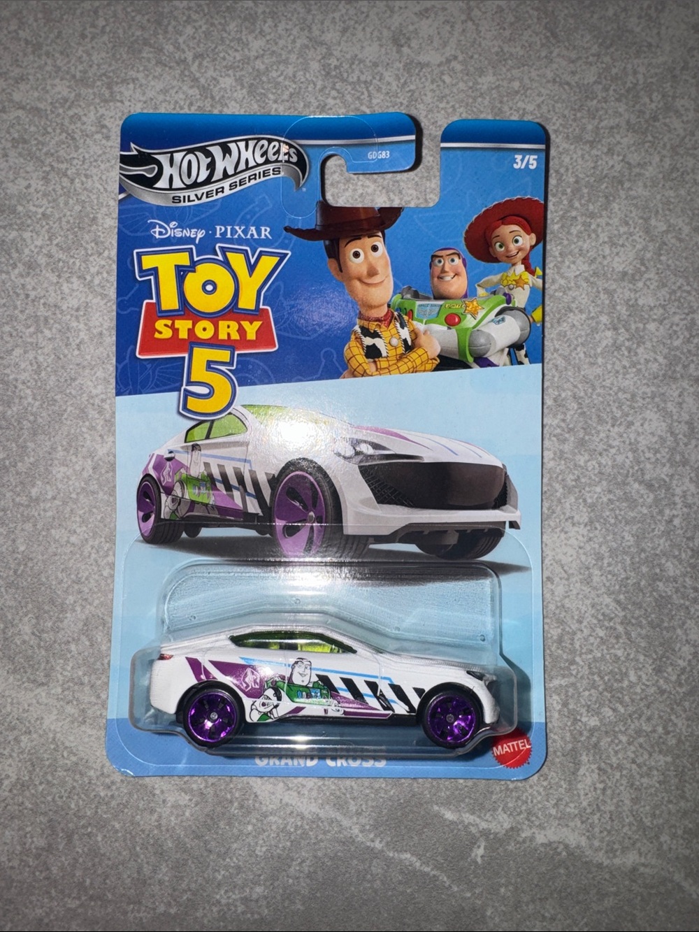 Hot Wheels Toy Story 5 White and Purple Die-Cast Car
